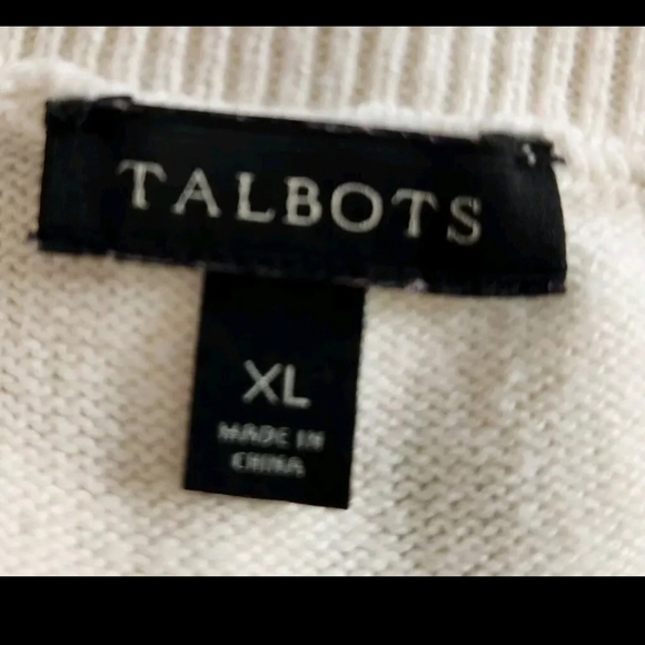 Talbots Womens XL Cotton Cashmere Fair Isle Sweater Ski Pullover - Picture 7 of 8